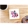 CERAMIC TILE COASTER/ TRIVET - Unicorn rider - 59