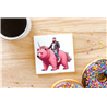 CERAMIC TILE COASTER/ TRIVET - Unicorn rider - 6