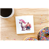 CERAMIC TILE COASTER/ TRIVET - Unicorn rider - 61