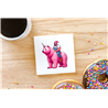 CERAMIC TILE COASTER/ TRIVET - Unicorn rider - 64