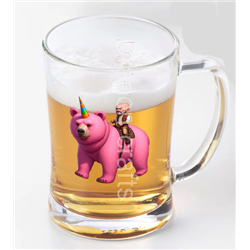 Glass Tankard - Unicorn rider - 14