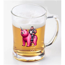 Glass Tankard - Unicorn rider - 15