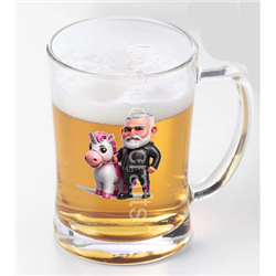 Glass Tankard - Unicorn rider - 2