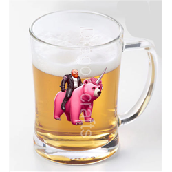 Glass Tankard - Unicorn rider - 22