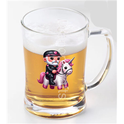 Glass Tankard - Unicorn rider - 28