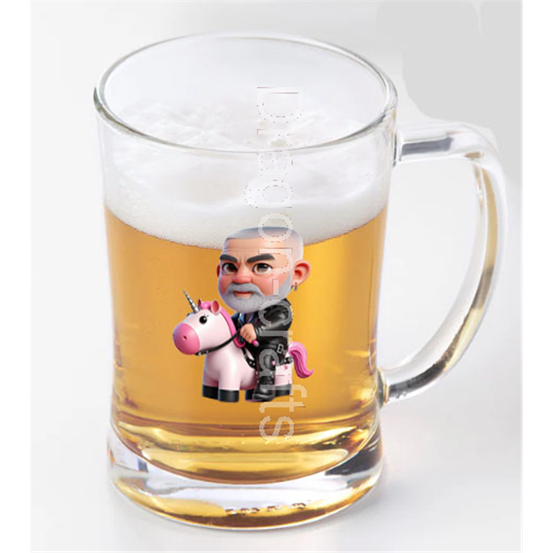 Glass Tankard - Unicorn rider - 42