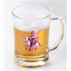 Glass Tankard - Unicorn rider - 43