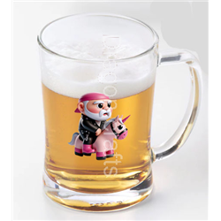 Glass Tankard - Unicorn rider - 45