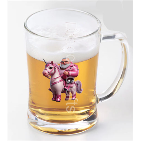 Glass Tankard - Unicorn rider - 5