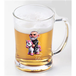 Glass Tankard - Unicorn rider - 55