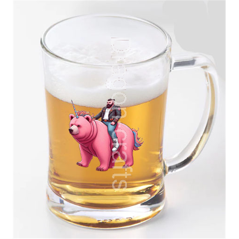 Glass Tankard - Unicorn rider - 6 Glass Tankard - Unicorn rider - 6
