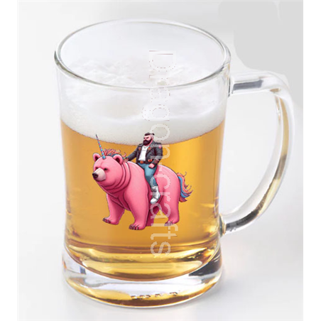 Glass Tankard - Unicorn rider - 6