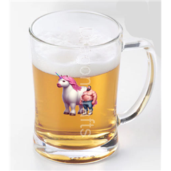 Glass Tankard - Unicorn rider - 61