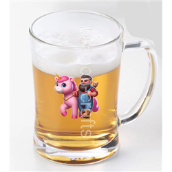 Glass Tankard - Unicorn rider - 62