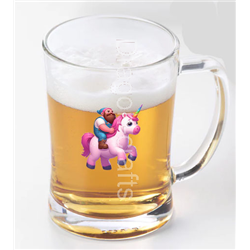 Glass Tankard - Unicorn rider - 63