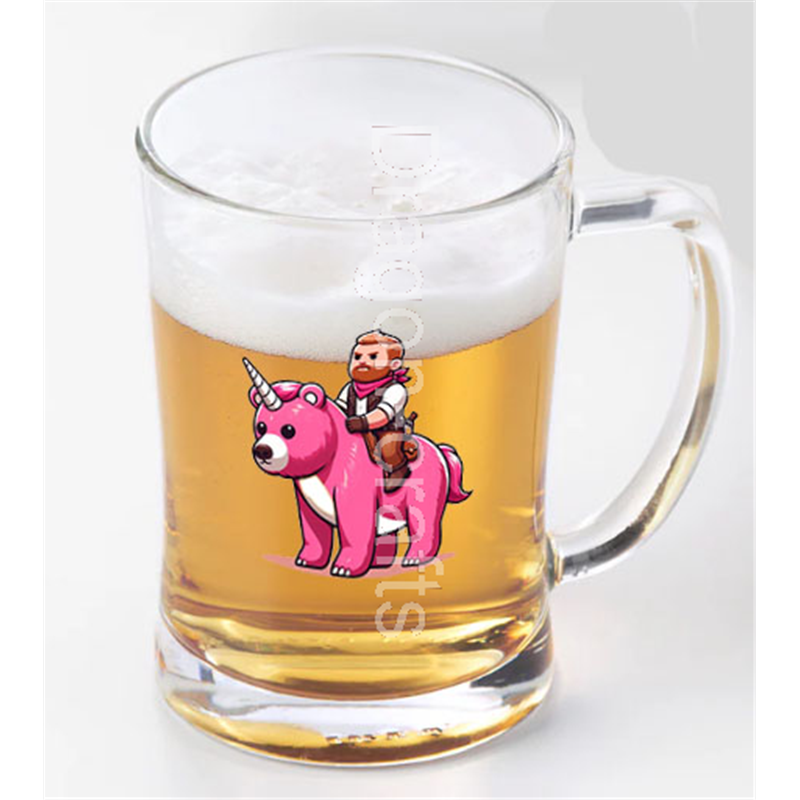 Glass Tankard - Unicorn rider - 7 Glass Tankard - Unicorn rider - 7
