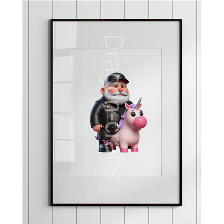 Print of design (option to be framed) - Unicorn rider - 13