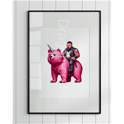 Print of design (option to be framed) - Unicorn rider - 15