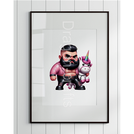 Print of design (option to be framed) - Unicorn rider - 17