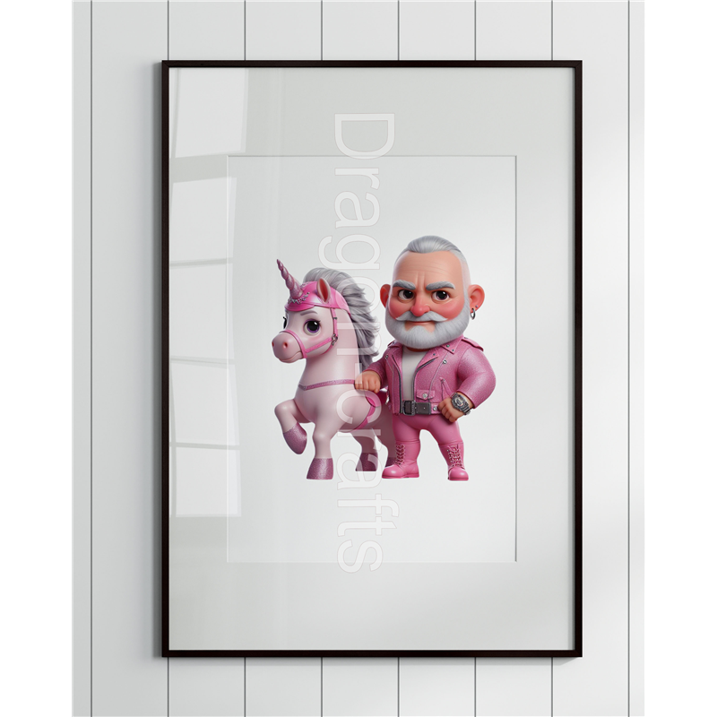 Print of design (option to be framed) - Unicorn rider - 20 Print of design (option to be framed) - Unicorn rider - 20