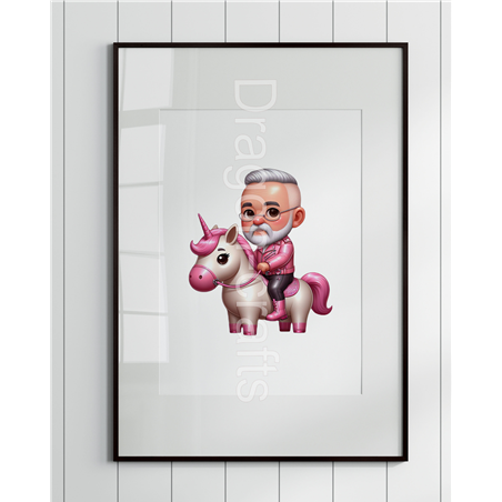 Print of design (option to be framed) - Unicorn rider - 29