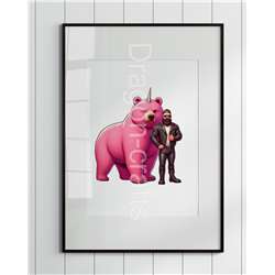 Print of design (option to be framed) - Unicorn rider - 32