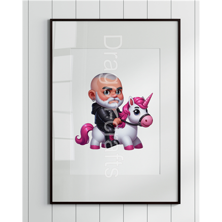 Print of design (option to be framed) - Unicorn rider - 41