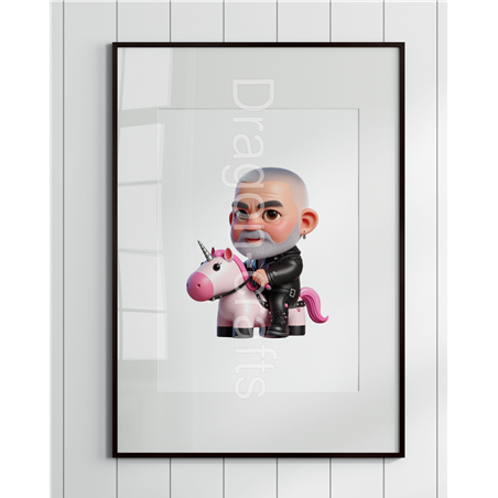 Print of design (option to be framed) - Unicorn rider - 42