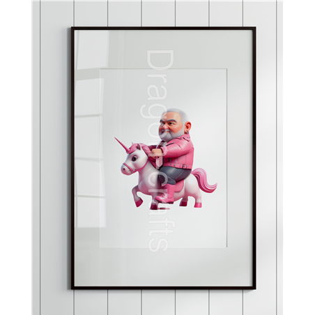 Print of design (option to be framed) - Unicorn rider - 43