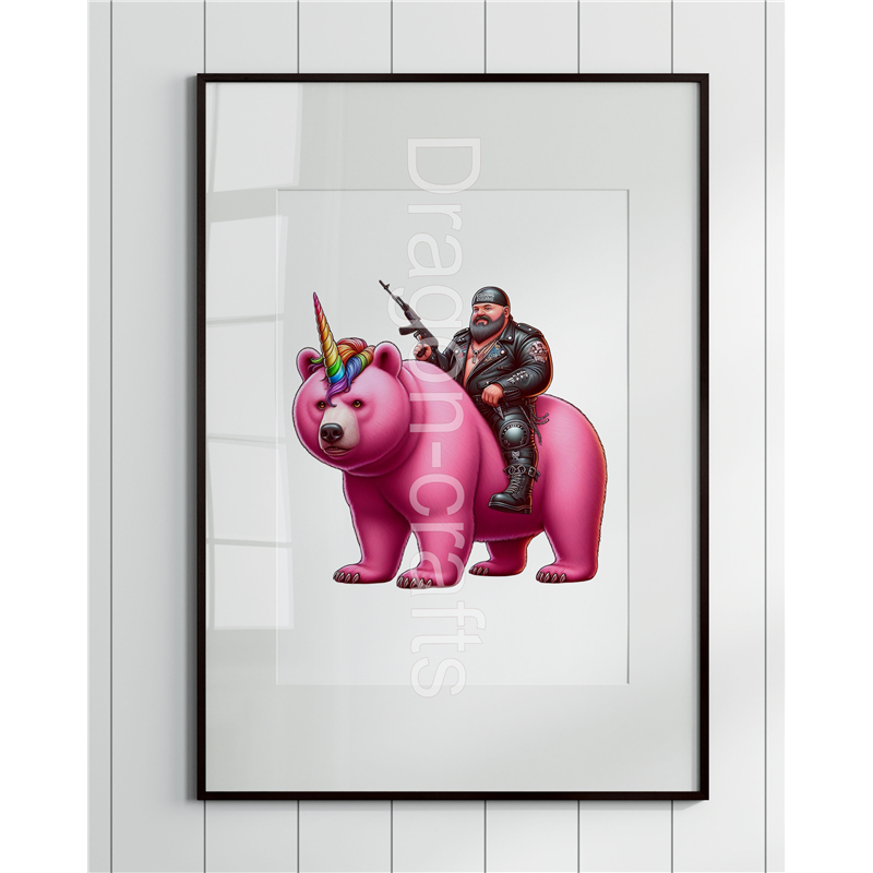 Print of design (option to be framed) - Unicorn rider - 47