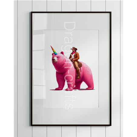 Print of design (option to be framed) - Unicorn rider - 51