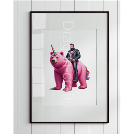 Print of design (option to be framed) - Unicorn rider - 52