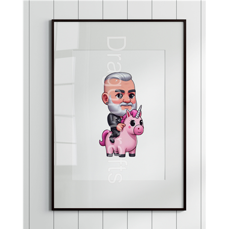 Print of design (option to be framed) - Unicorn rider - 54