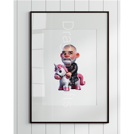 Print of design (option to be framed) - Unicorn rider - 55