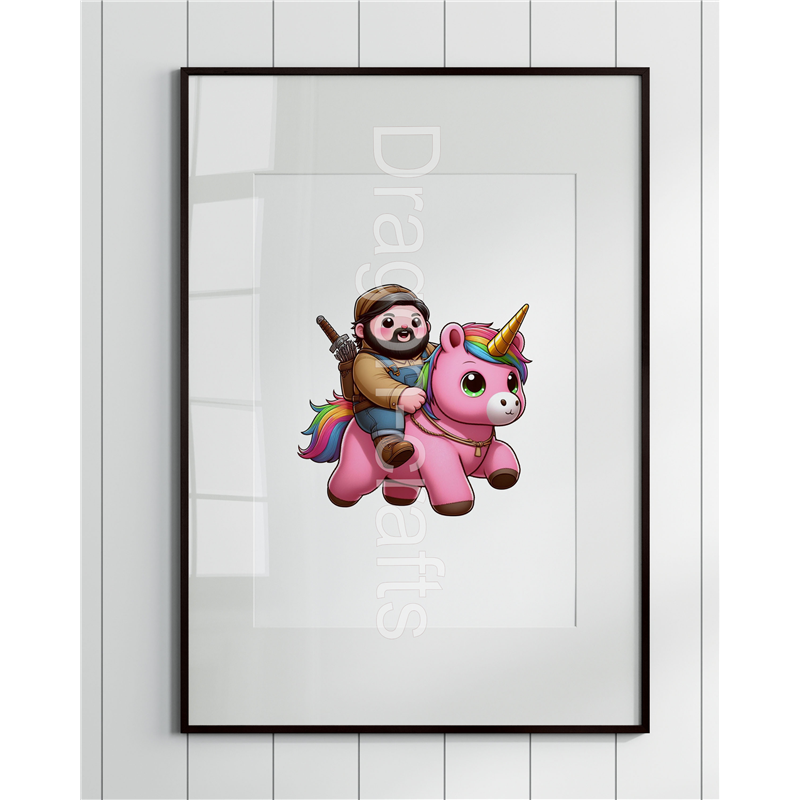 Print of design (option to be framed) - Unicorn rider - 57