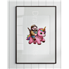 Print of design (option to be framed) - Unicorn rider - 57