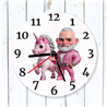Round Glass  Wall Clock - Unicorn Rider - 20