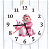 Round Glass  Wall Clock - Unicorn Rider - 26