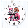 Round Glass  Wall Clock - Unicorn Rider - 31