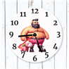 Round Glass  Wall Clock - Unicorn Rider - 46