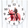 Round Glass  Wall Clock - Unicorn Rider - 50