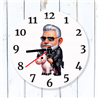 Round Glass  Wall Clock - Unicorn Rider - 56