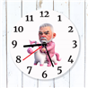 Round Glass  Wall Clock - Unicorn Rider - 8