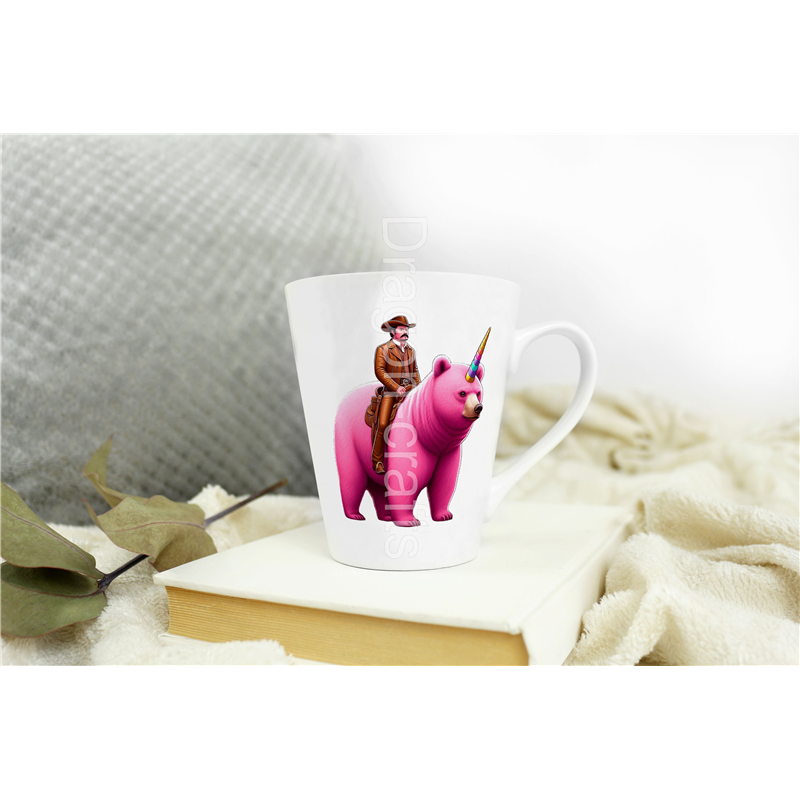 Short Latte Mug - Unicorn rider - 1
