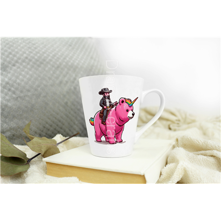 Short Latte Mug - Unicorn rider - 16