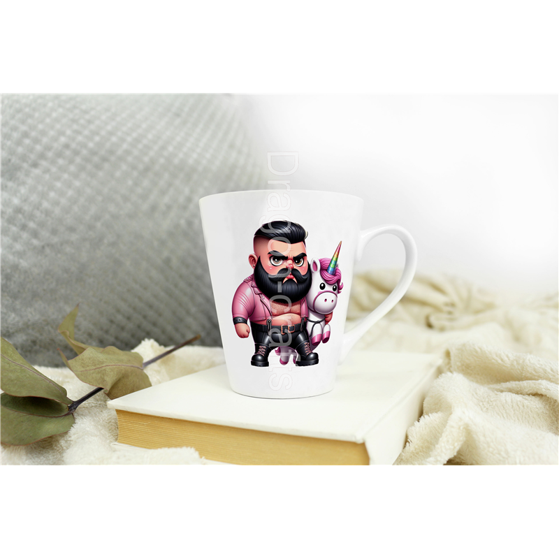 Short Latte Mug - Unicorn rider - 17 Short Latte Mug - Unicorn rider - 17