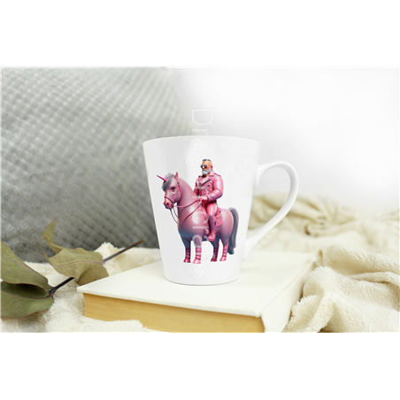 Short Latte Mug - Unicorn rider - 18