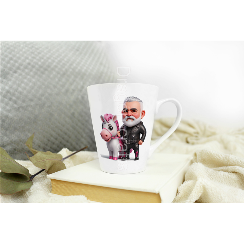Short Latte Mug - Unicorn rider - 2 Short Latte Mug - Unicorn rider - 2