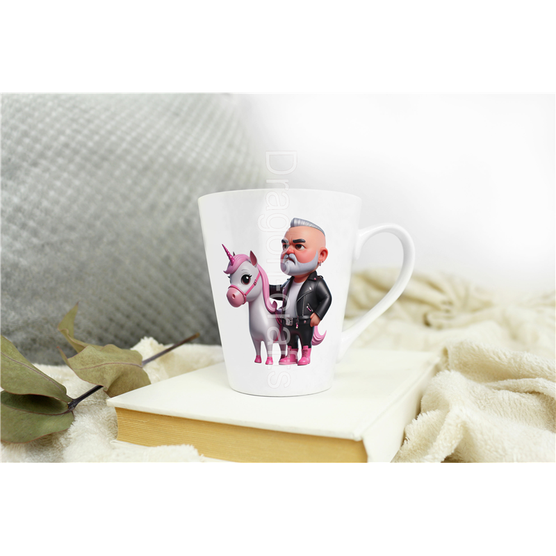 Short Latte Mug - Unicorn rider - 21