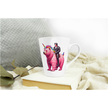 Short Latte Mug - Unicorn rider - 24